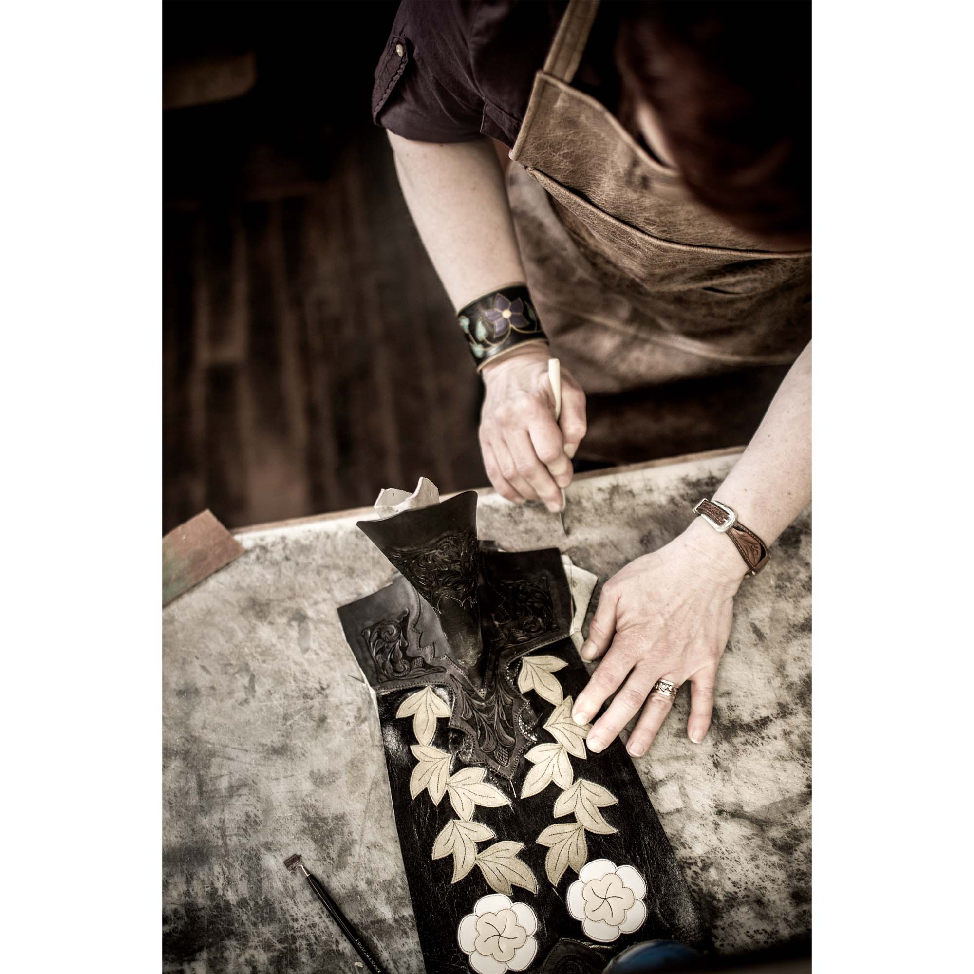 Tadd Myers, Making Boots photo print