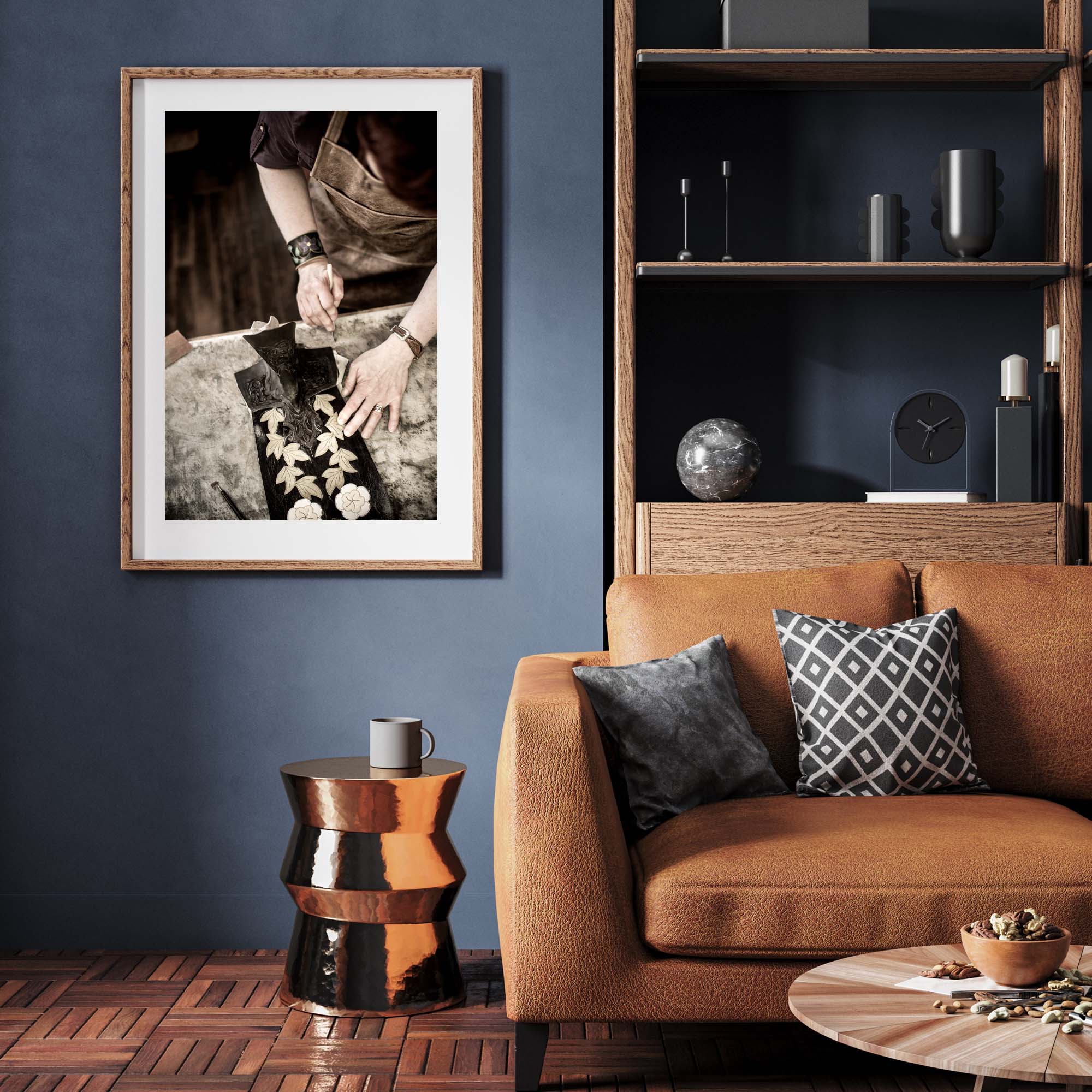 Tadd Myers, Making Boots photo hanging on the wall