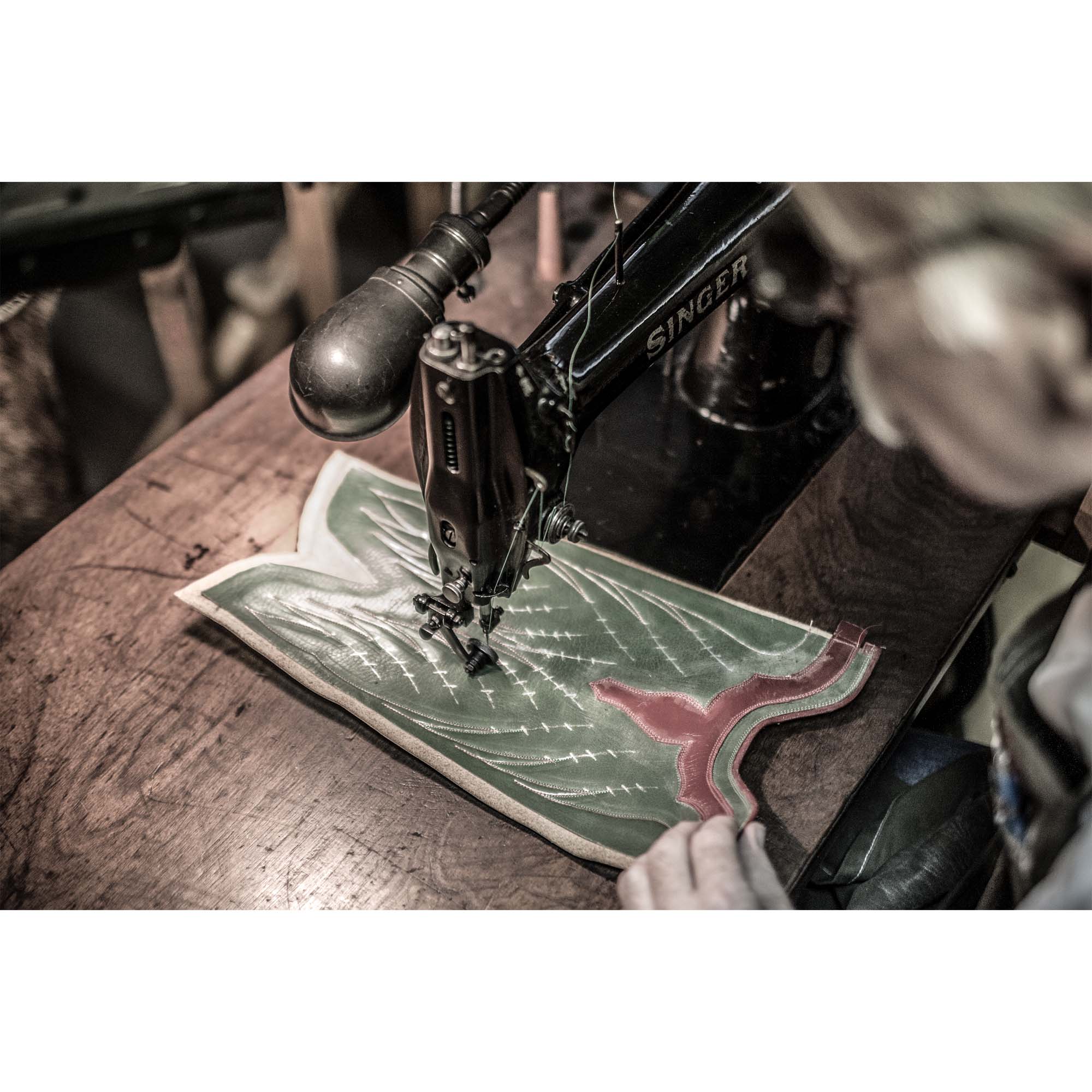 Tadd Myers, sewing boots, Making Boots print