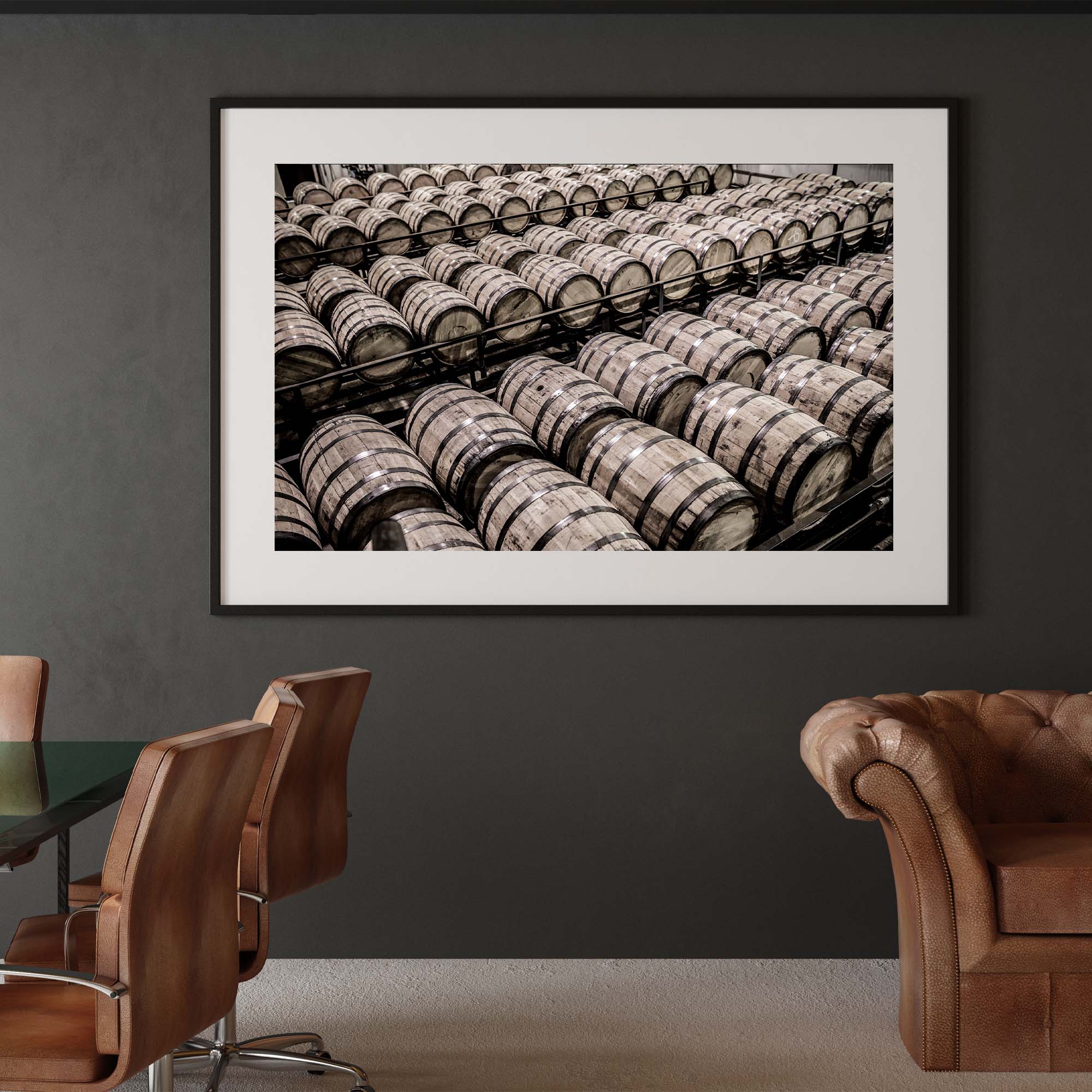 Bourbon Whiskey Barrels - 4 in a frame, taddmyersprints.com