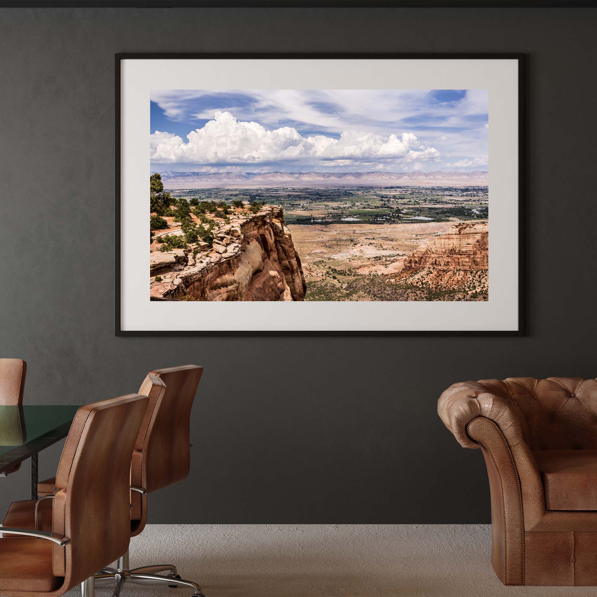 Colorado Landscape photography print hanging in a room, Tadd Myers Photography