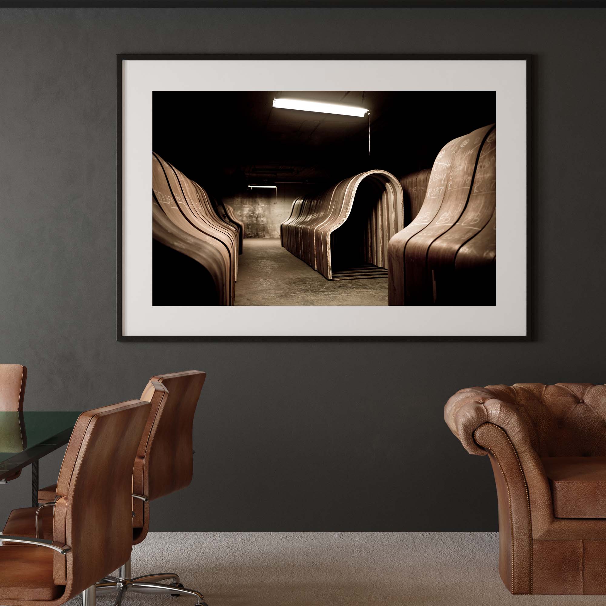 Tadd Myers, Piano 1 the frames print on a wall