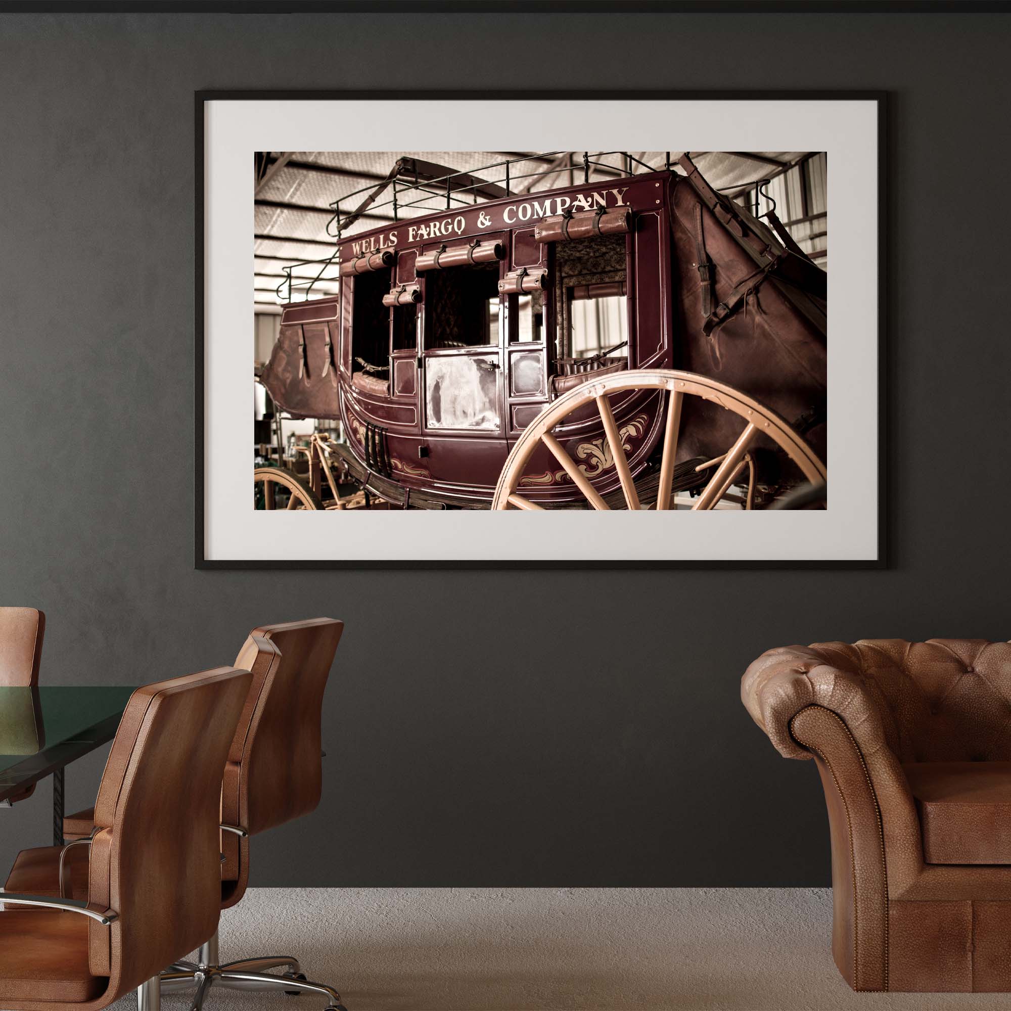 Tadd Myers, Stagecoach Maker 1 print on a wall