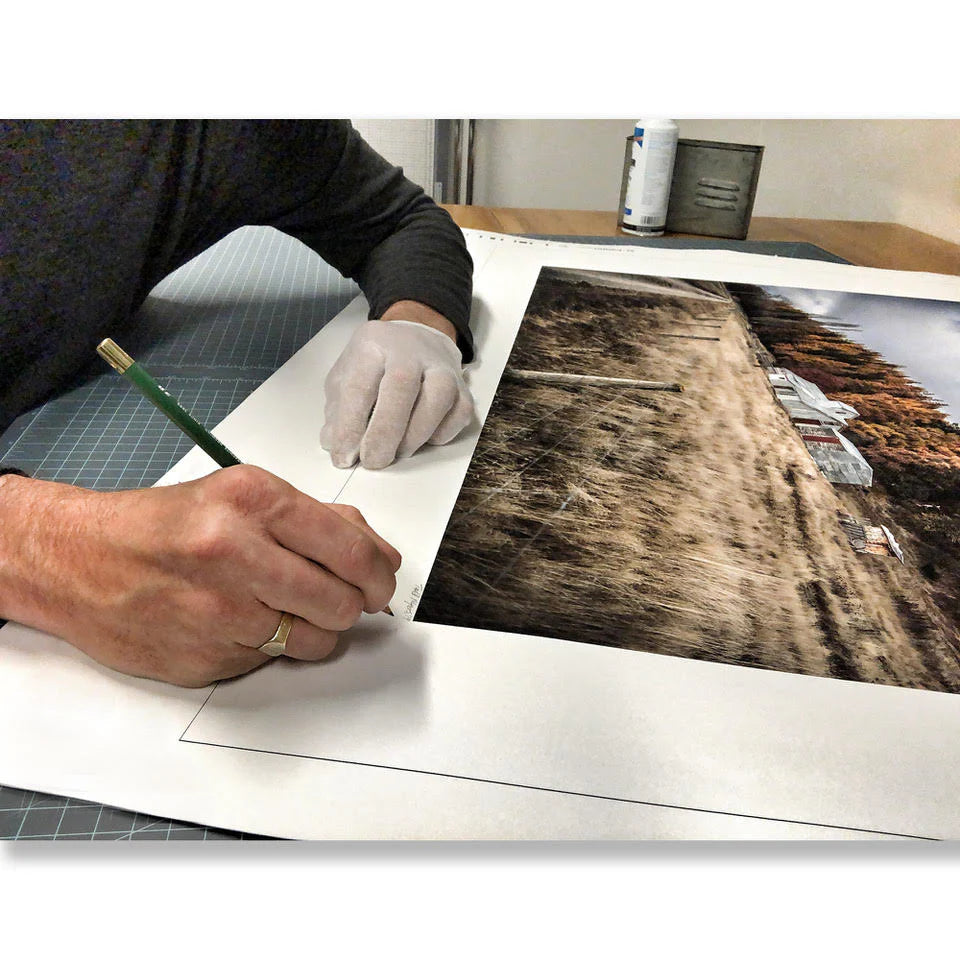 Tadd Myers signing photography print.