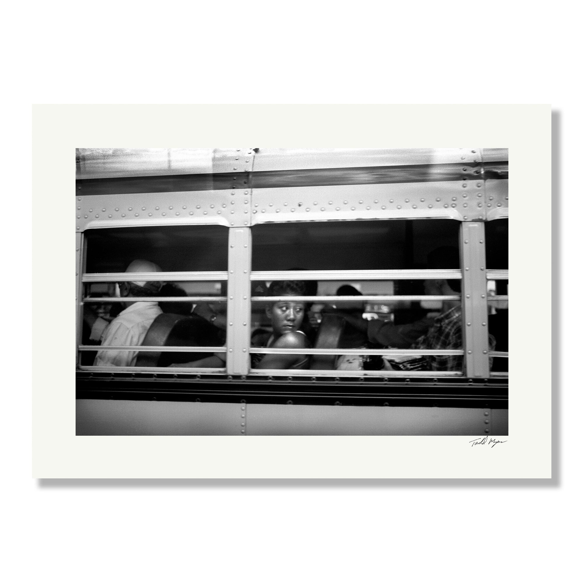 Bus Rider, Tegucigalpa, Honduras print, photographer Tadd Myers 